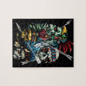 Gebürtiges indisches Schädel-Skelett Puzzle (Horizontal)