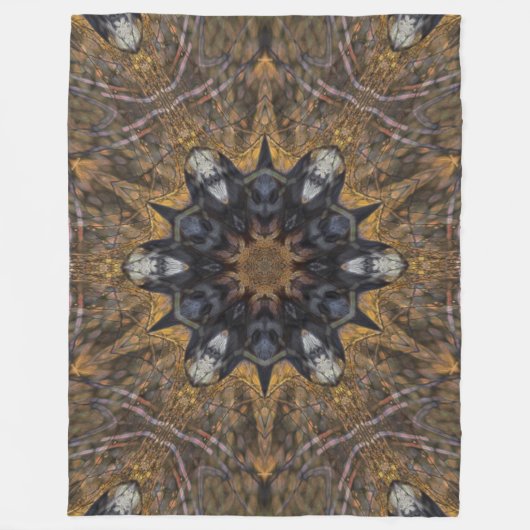 Gebürtiges Shaman-Geist-Totem-Tierschild-Plüsch Fleecedecke (Vorderseite)