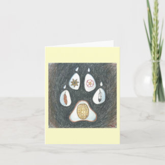 Gebürtiges Wolftrack notecard Karte