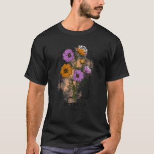 Geburtmonat Blume Geboren im Oktober Kosmos-Blume T-Shirt