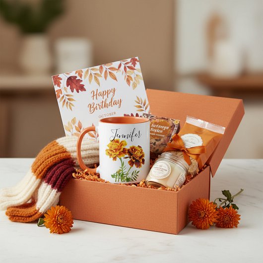 Geburtmonat Blume-Oktober personalisierter Schlamm Tasse