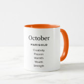 Geburtmonat Blume-Oktober personalisierter Schlamm Tasse (VorderseiteRechts)