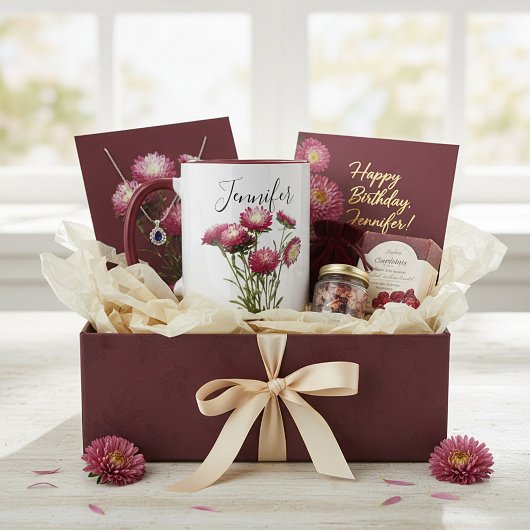 Geburtmonat Blume-September personalisierter Schla Tasse