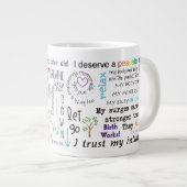 Geburts-Bestätigungs-Collagen-Tasse Jumbo-Tasse (Vorderseite Rechts)