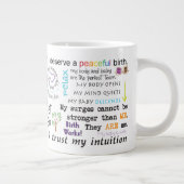 Geburts-Bestätigungs-Collagen-Tasse Jumbo-Tasse (Rechts)