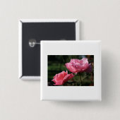 Geburts-Blume - JUNI - Rose Button (Vorne & Hinten)