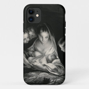 Geburts-Jesus Christus Jungfrau Maria Engel Schwar Case-Mate iPhone Hülle