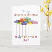 Geburts-Mama, niedlicher Regenbogen der Mutter Karte (Gelbe Blume)