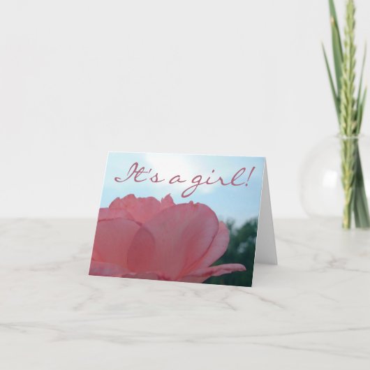 Geburts-Mitteilung -- Mädchen Ankündigung (Vorderseite)