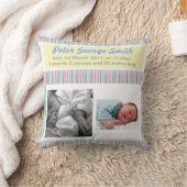 Geburts-Mitteilungs-Junge/Mädchen-Kissen Kissen (Decke)