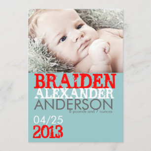 Geburts-Mitteilungs-Karte Ankündigung