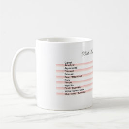 Geburts-Monats-Kaffee-Tasse Kaffeetasse