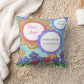 Geburts-Notfall-Baby-Mädchen-Blumenthrow-Kissen Kissen (Decke)