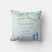 Geburts-Notfall-Baby-Schmetterlings-Wurfs-Kissen Kissen (Vorderseite)