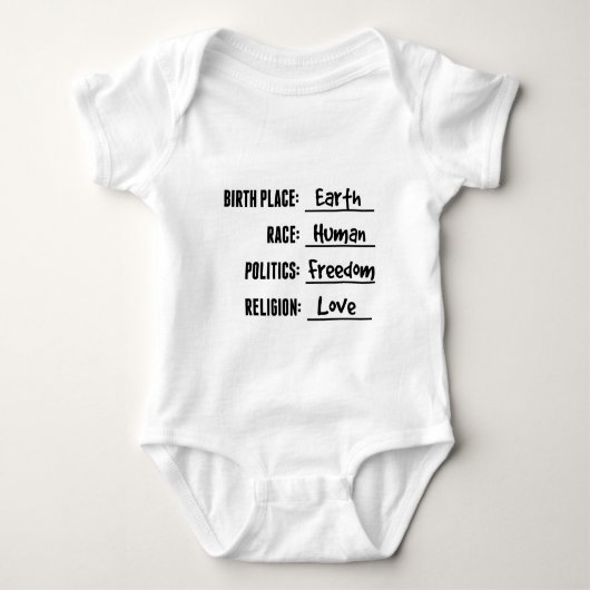 GEBURTS-PLATZ-ERDbaby-SHIRT Baby Strampler (Vorderseite)