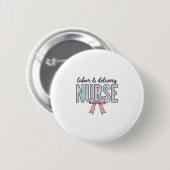Geburts- und Entbindungspflege Krankenschwester Fl Button (Vorne & Hinten)