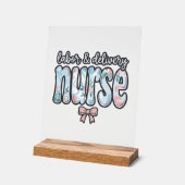 Geburts- und Entbindungspflege Krankenschwester Vi Acrylschild (Winkel)