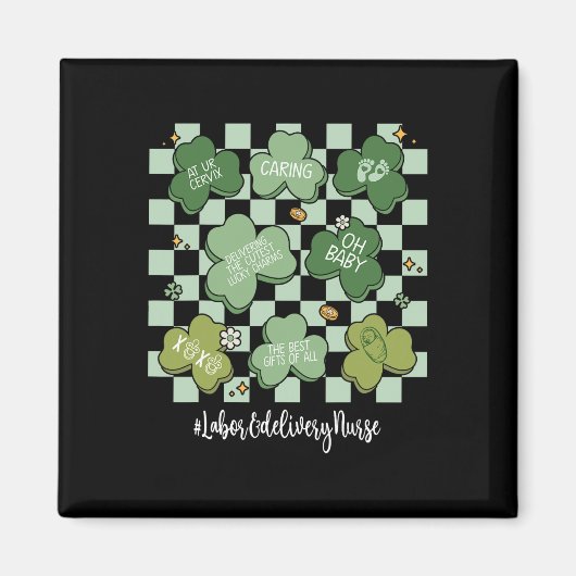 Geburts- und Entbindungspflege Schwester Shamrocks Magnet (Vorne)