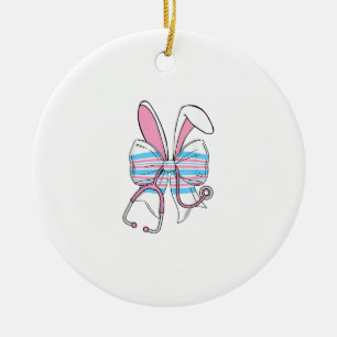 Geburts- und Entbindungspflegekraft Osterhasenohre Keramik Ornament