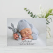 Geburtsankündigung 4 - Foto Dankeschön Karte (Stehend Vorderseite)