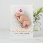 Geburtsankündigung Ankündigung (Stehend Vorderseite)