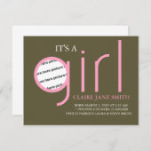 Geburtsankündigung Ankündigung (Vorne/Hinten)