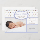 Geburtsankündigung Baby Boy Ankündigung (Vorne/Hinten)