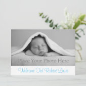 Geburtsankündigung Baby Boy Ankündigung (Stehend Vorderseite)
