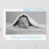 Geburtsankündigung Baby Boy Ankündigung (Vorne/Hinten)