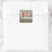 Geburtsankündigung Baby Foto Stickers (Tasche)