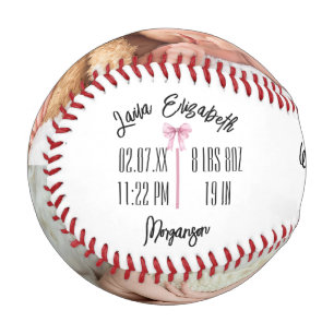 Geburtsankündigung Baby Neugeborenen-Foto Baseball