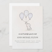 Geburtsankündigung Boy Elephant Balloons Ankündigung (Vorne/Hinten)
