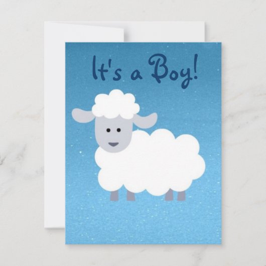 Geburtsankündigung ! Das ist ein Junge! Ankündigung (Vorderseite)