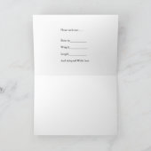 Geburtsankündigung der Adoption Ankündigung (Innenseite)