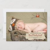 Geburtsankündigung der Eule Ankündigung (Vorderseite)