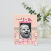 Geburtsankündigung der kleinen Birdie Ankündigung (Stehend Vorderseite)