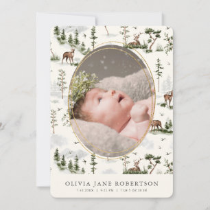 Geburtsankündigung des Hirschwaldes Einladung