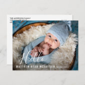 Geburtsankündigung des Kindes Postkarte (Vorne/Hinten)