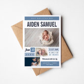 Geburtsankündigung des kleinen Mannes, magnetische Magneteinladung