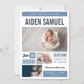 Geburtsankündigung des kleinen Mannes, magnetische Magneteinladung (Vorderseite)