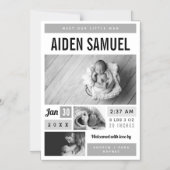 Geburtsankündigung des kleinen Mannes, magnetische Magneteinladung (Vorderseite)