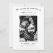 Geburtsankündigung des Minimalistischen Fotos Ankündigung (Vorderseite)