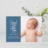 Geburtsankündigung eines handgezogenen Babys Ankündigung (Stehend Vorderseite)