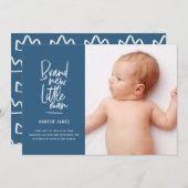 Geburtsankündigung eines handgezogenen Babys Ankündigung (Vorne/Hinten)