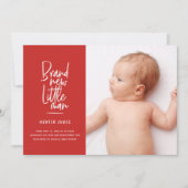 Geburtsankündigung eines handgezogenen Babys Ankündigung (Vorderseite)