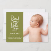 Geburtsankündigung eines handgezogenen Babys Ankündigung (Vorderseite)