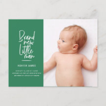 Geburtsankündigung eines handgezogenen Babys