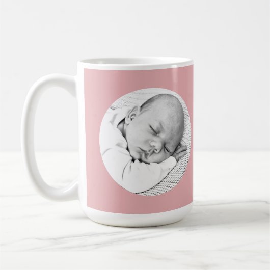 Geburtsankündigung eines Kindes Kaffeetasse (Links)