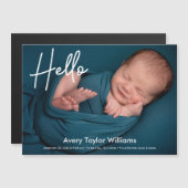 Geburtsankündigung eines neuen Fotos Magnetkarte (Vorne/Hinten)