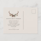 Geburtsankündigung eines rustikalen Fotos Ankündigungspostkarte (Rückseite)